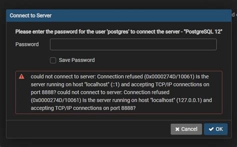 1) Telnet to &39;s port 5901 to make sure the port is listening. . Unable to connect to x server connection refused